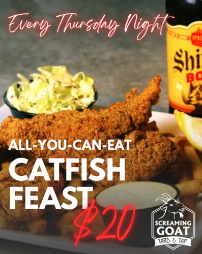 All-You-Can-Eat Catfish Feast at Screaming Goat Yard & Tap