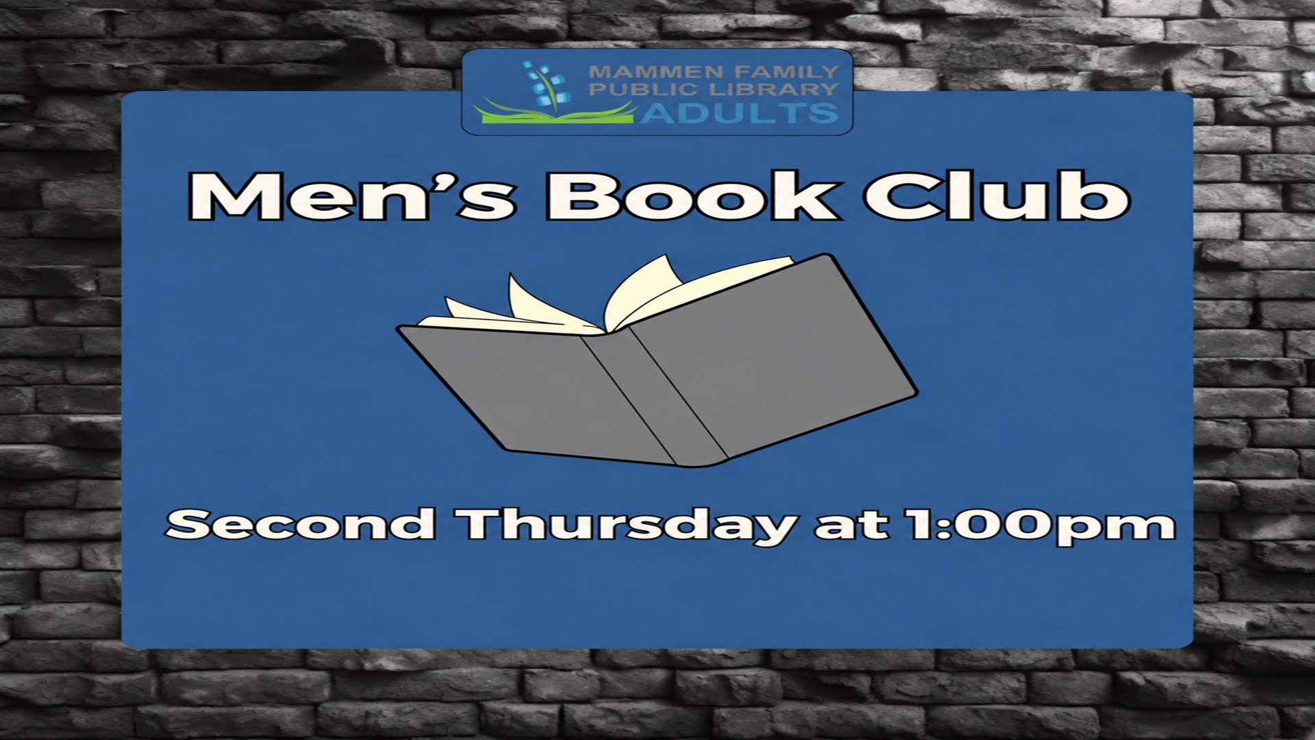Men’s Book Club at Mammen Family Public Library