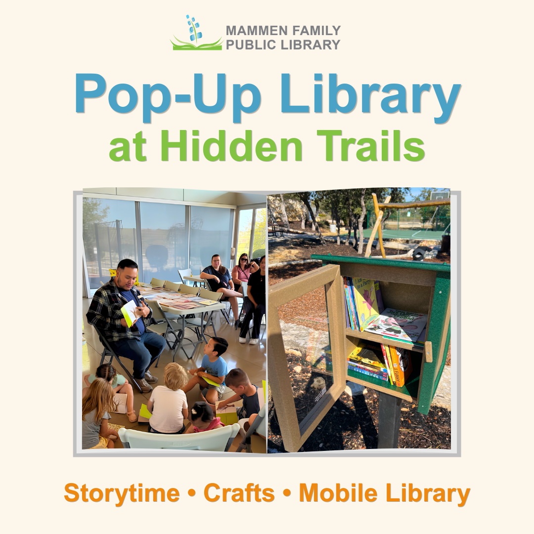 Pop-Up Library at Hidden Trails Amenity Center